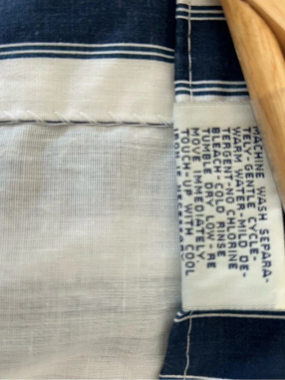 Croscill Curtains Navy and White Stripes 38 x 84